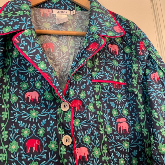 OVER THE COTTON MOON PAJAMA SET - ELEPHANT GARDEN SET - Picture 5 of 9